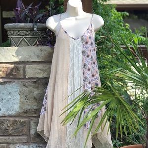 floral lace mesh dress